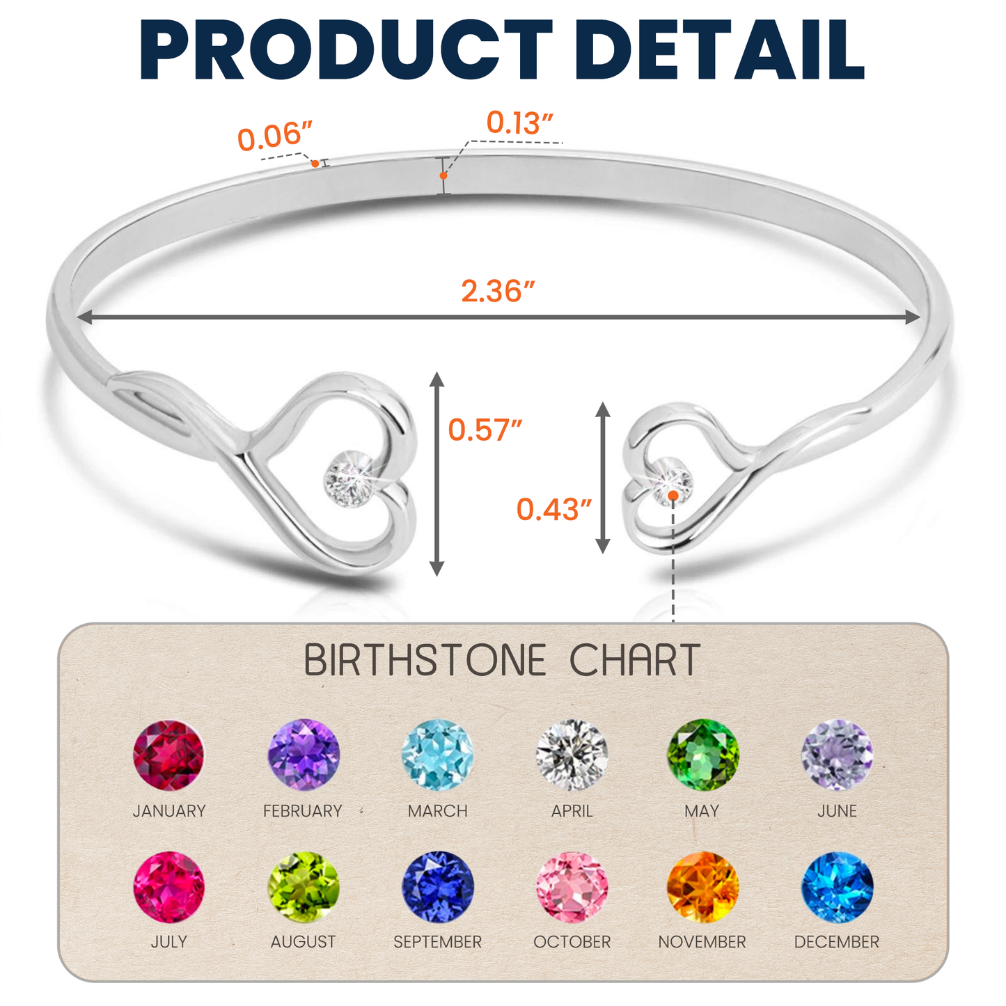 Mother And Daughter Will Always Be Connected By Heart - Personalized Heart Bracelet